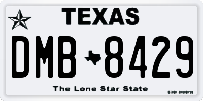 TX license plate DMB8429