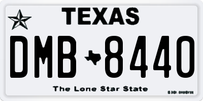 TX license plate DMB8440