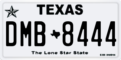 TX license plate DMB8444