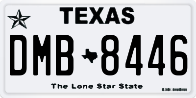 TX license plate DMB8446