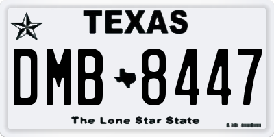 TX license plate DMB8447