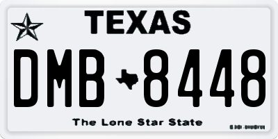 TX license plate DMB8448