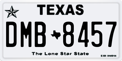 TX license plate DMB8457