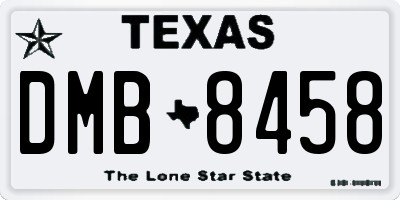 TX license plate DMB8458