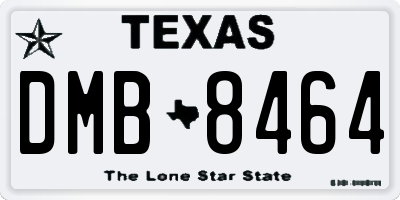 TX license plate DMB8464