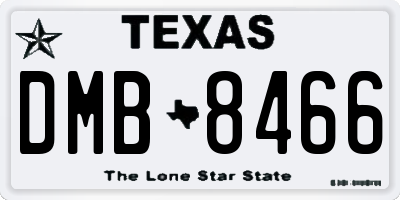 TX license plate DMB8466