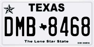 TX license plate DMB8468