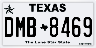 TX license plate DMB8469