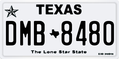 TX license plate DMB8480