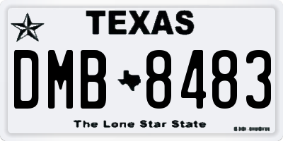 TX license plate DMB8483
