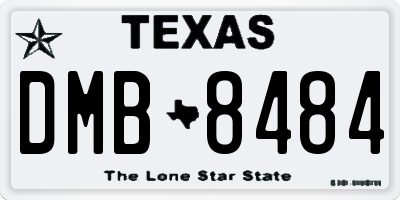 TX license plate DMB8484