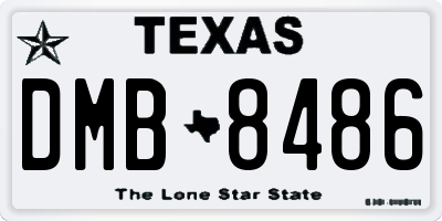TX license plate DMB8486