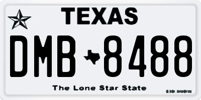 TX license plate DMB8488