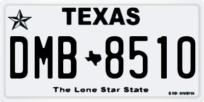 TX license plate DMB8510