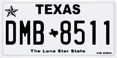 TX license plate DMB8511