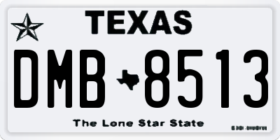 TX license plate DMB8513
