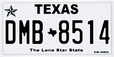 TX license plate DMB8514