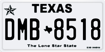 TX license plate DMB8518