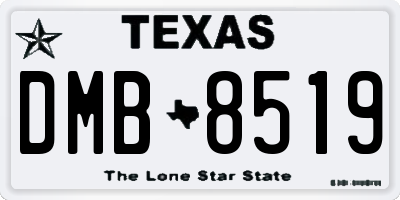 TX license plate DMB8519