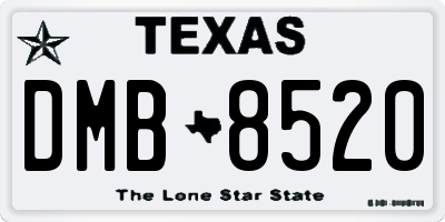 TX license plate DMB8520