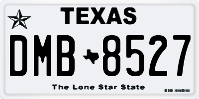 TX license plate DMB8527