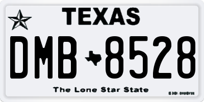 TX license plate DMB8528
