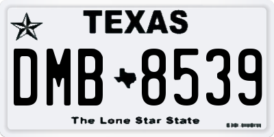 TX license plate DMB8539