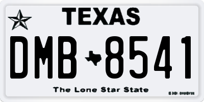 TX license plate DMB8541