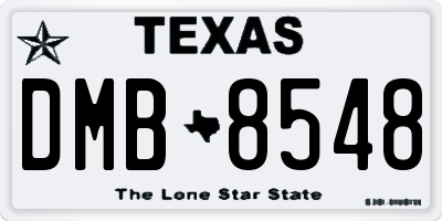 TX license plate DMB8548