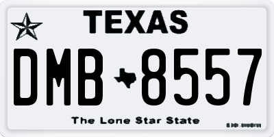 TX license plate DMB8557