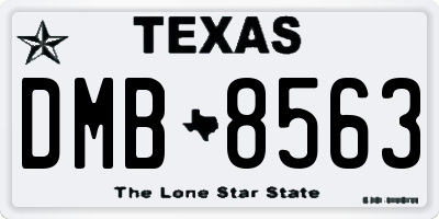 TX license plate DMB8563