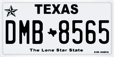 TX license plate DMB8565