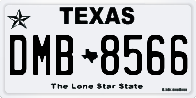 TX license plate DMB8566