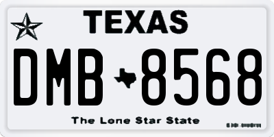 TX license plate DMB8568