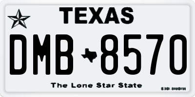 TX license plate DMB8570