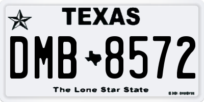 TX license plate DMB8572