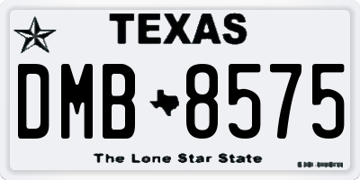TX license plate DMB8575