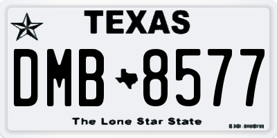 TX license plate DMB8577