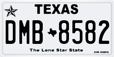 TX license plate DMB8582