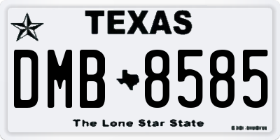 TX license plate DMB8585