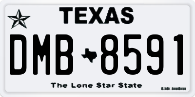 TX license plate DMB8591