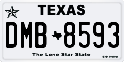 TX license plate DMB8593