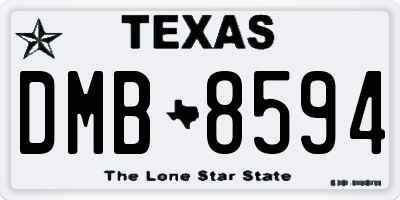TX license plate DMB8594