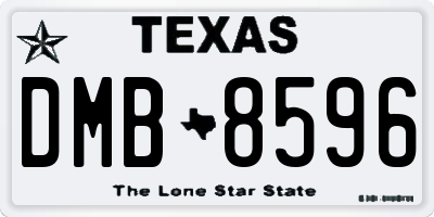 TX license plate DMB8596