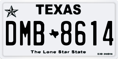 TX license plate DMB8614