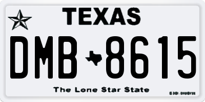 TX license plate DMB8615
