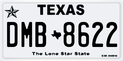 TX license plate DMB8622