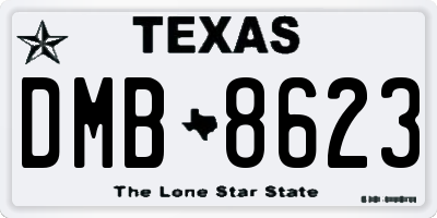 TX license plate DMB8623