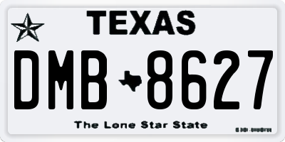 TX license plate DMB8627