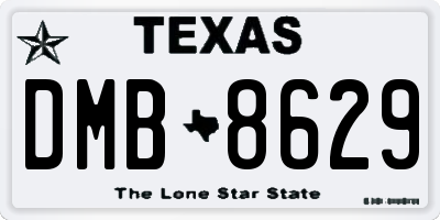 TX license plate DMB8629